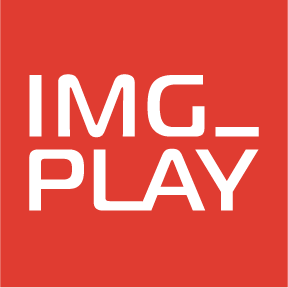 A red square with the text "IMG_PLAY" in white, using a bold font, serves as the perfect icon for video case studies.