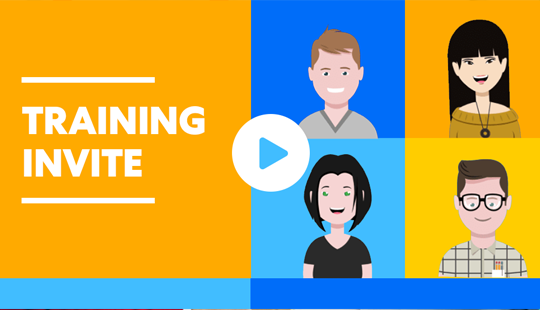 powtoon template for an invite to a training event