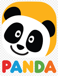 Illustration of a smiling panda face on a yellow background, with the word "PANDA" in colorful letters below. Perfect for adding a cheerful touch to video case studies.