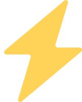 A yellow lightning bolt icon on a transparent background.