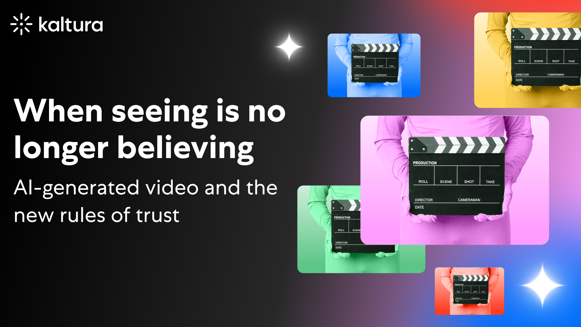 When seeing is no longer believing